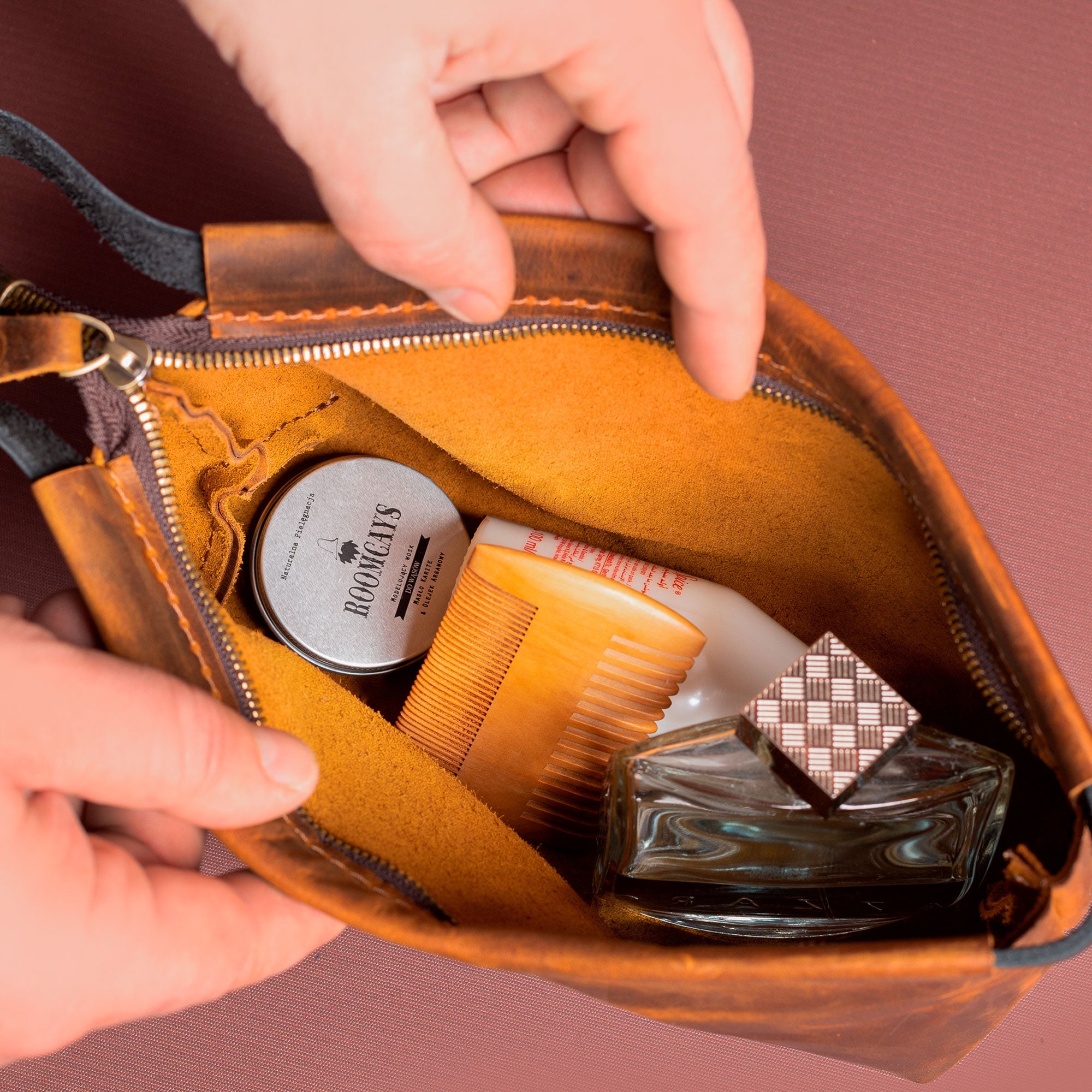 Leather Toiletry Bag