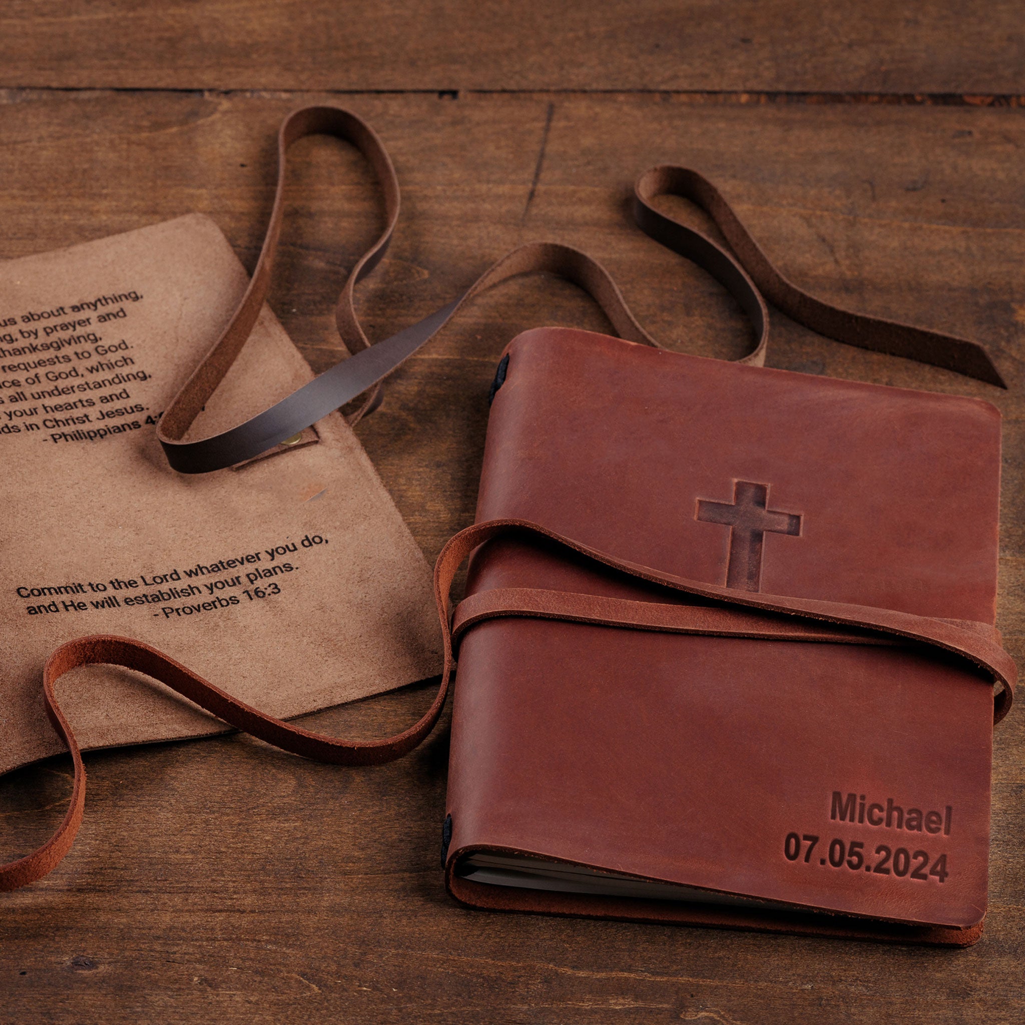 Refillable Leather Journal Prayer Journal Notebook