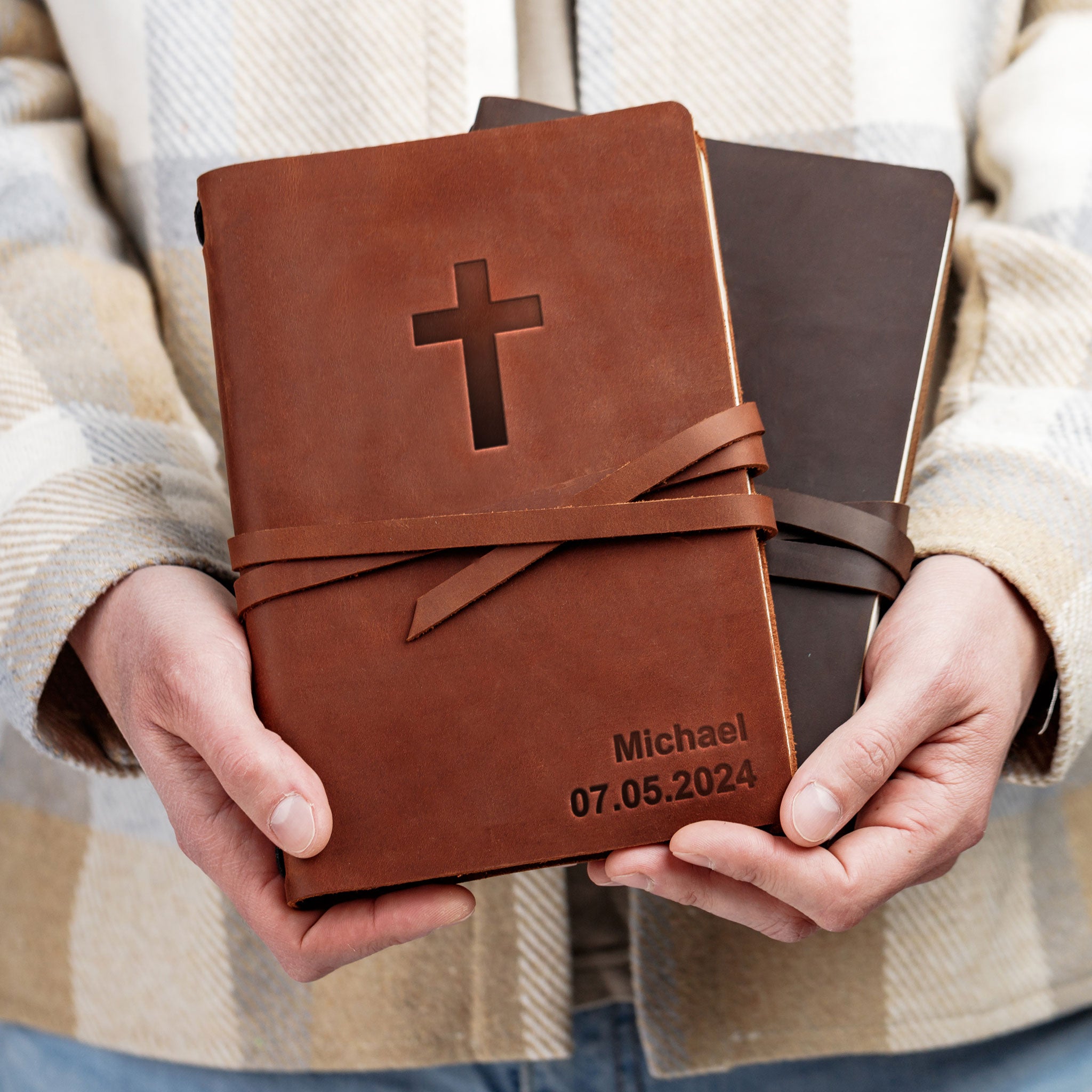 Personalized Leather Journal Prayer Journal Notebook