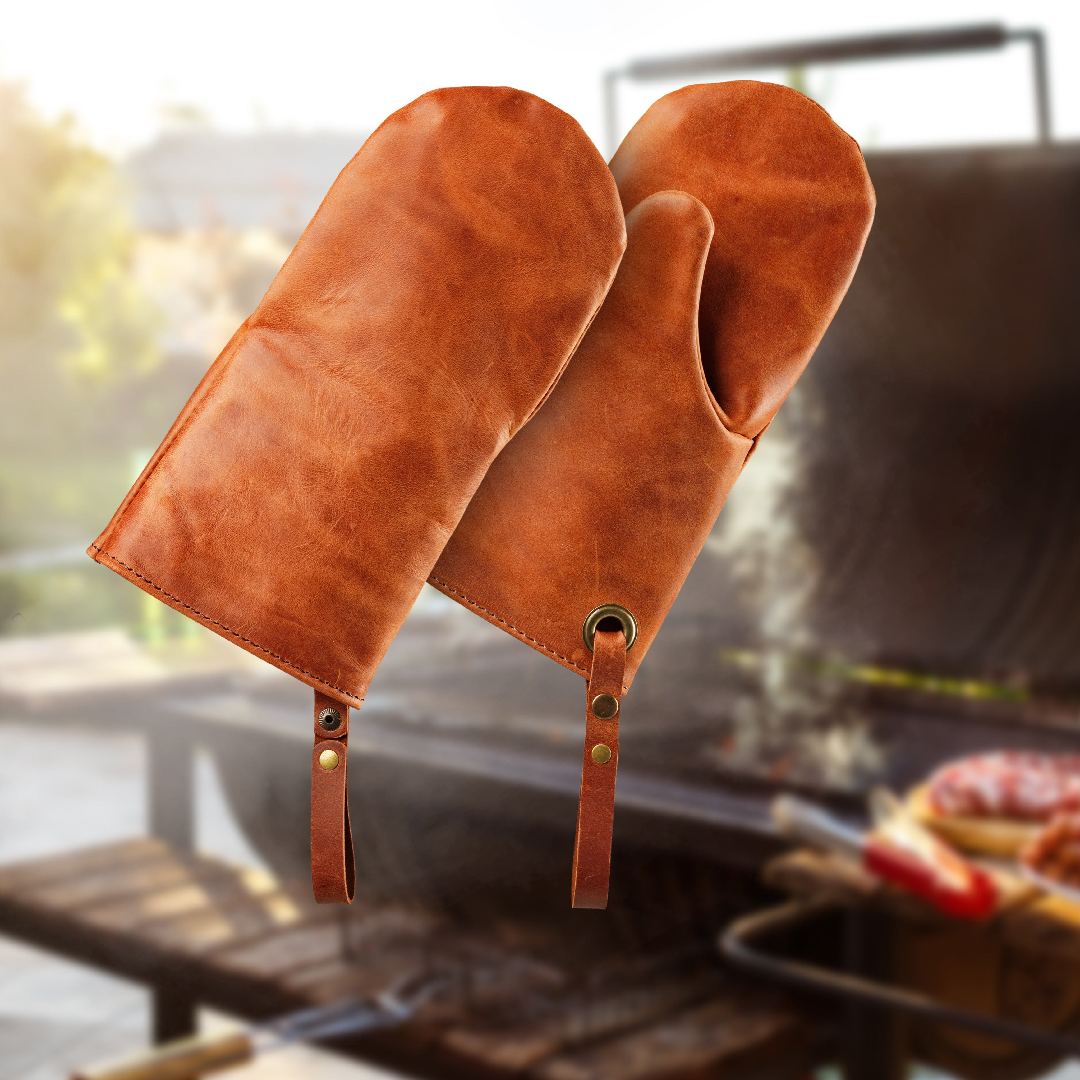 Leather Oven and BBQ gloves