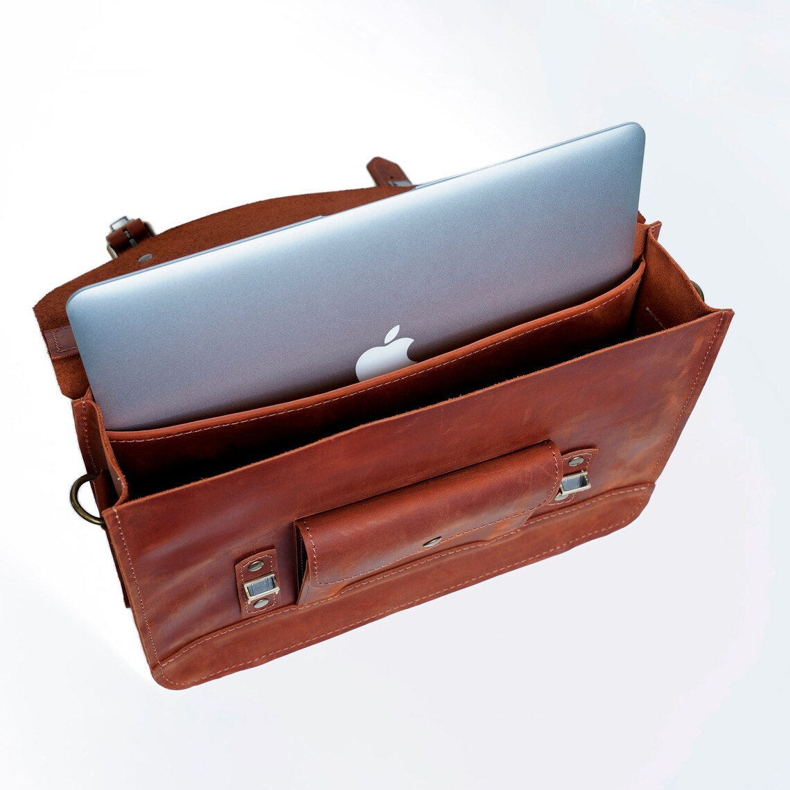 Crossbody Leather Briefcase