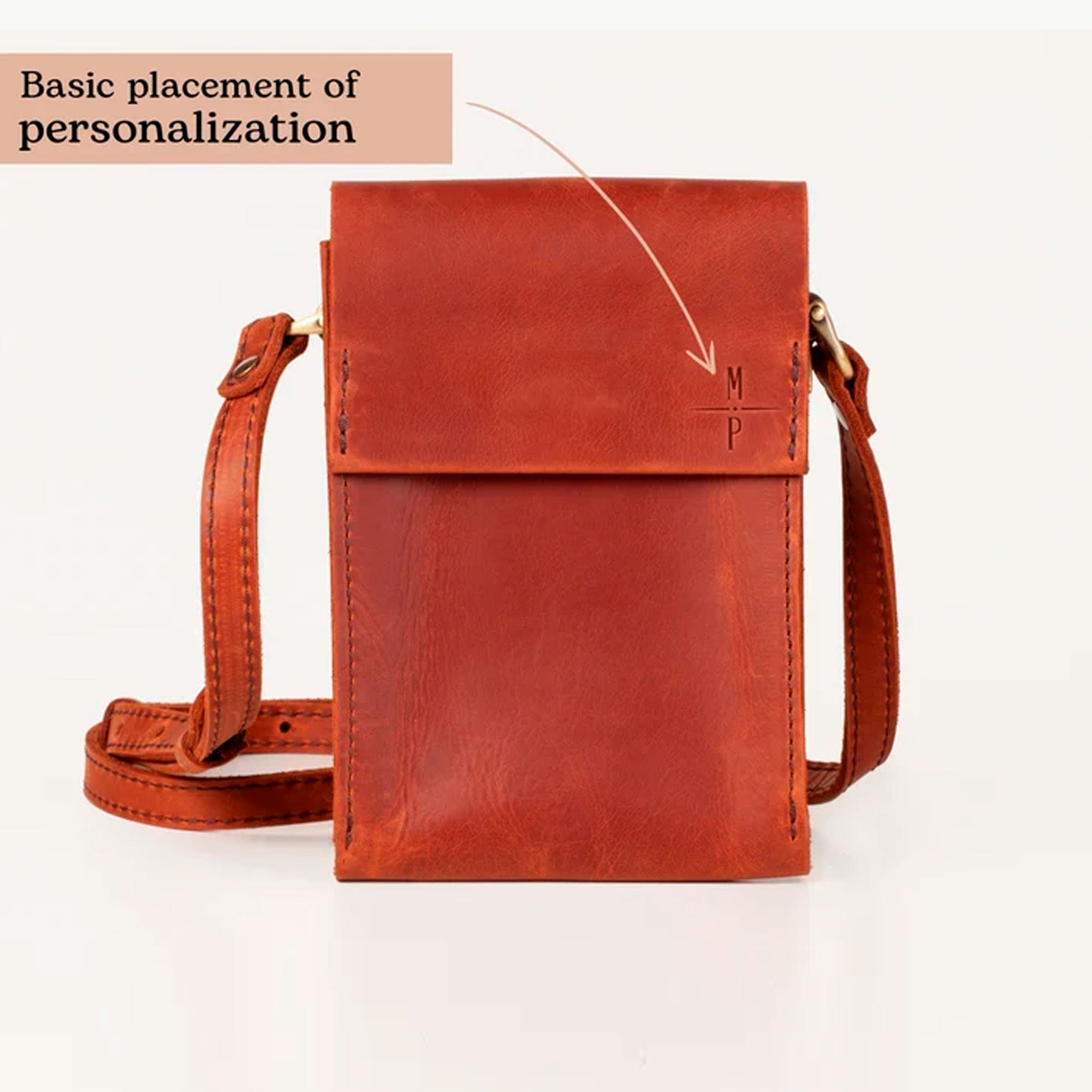 Leather Crossbody Bag for Phone