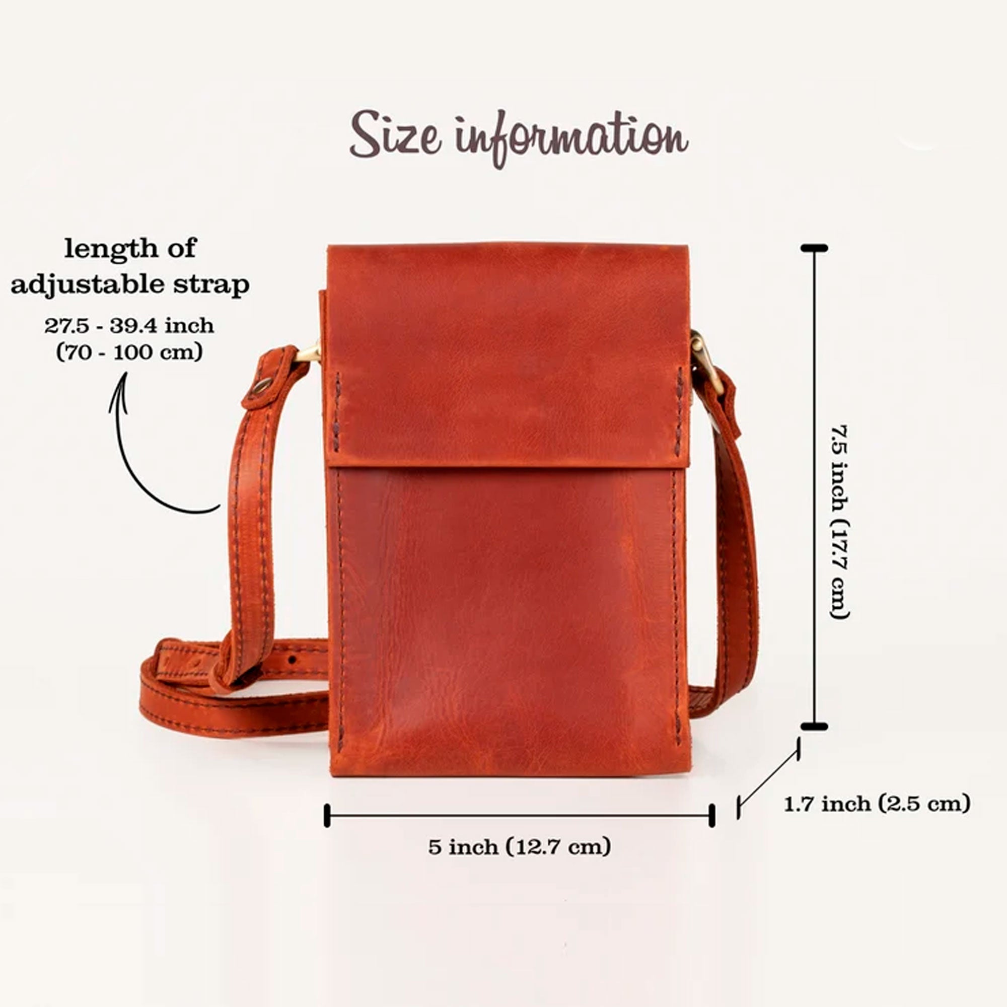 Leather Crossbody Bag for Phone